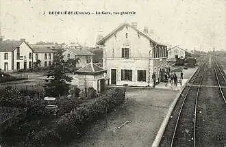 Postal de la estación hacia 1920.