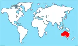 Distribución natural del periquito común