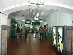 Vestíbulo y boleterías en 2007.