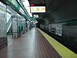 Vista del andén a Congreso de Tucumán en 2007.