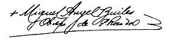 Firma de Miguel Ángel Builes Gómez