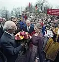 Honecker en un acto público, 1983