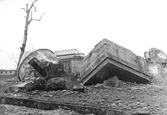 Ruinas del búnker después de la demolición en 1947.