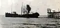 Buque tanque Wanetta, el primer petrolero que transportó, por medio del muelle YPF, crudo de Comodoro Rivadavia.