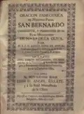 Portada barroca de un sermón sobre San Bernardo de Claraval impreso en 1726