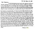 Carta mecanografiada por Burt en 1830 a su esposa.