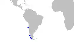 Distribución geográfica (en azul)