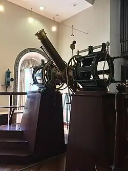 Círculo meridiano (1889), fabricado en Hamburgo por Repsold e hijos.