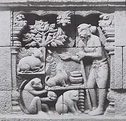 Relieve de Borobudur (ca. 800).