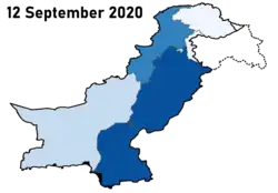Mapa de las provincias con fallecidos de COVID-19 en el país