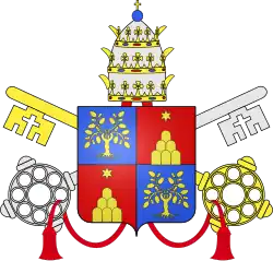 Heráldica de Alejandro VII Chigi (monte a la italiana bajo una estrella)