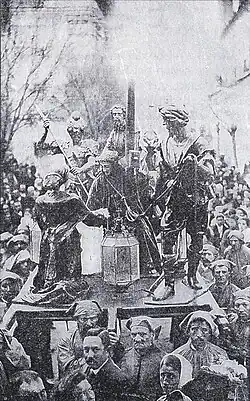 La Caída, de la Cofradía de la Vera Cruz, en el Santo Entierro de 1898.