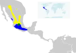 Distribución geográfica del colibrí lucifer