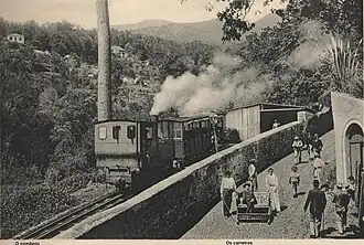 Descenso de los carros de cesto, paralela a la línea del comboi.