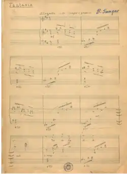 Canción Fantasía de Baltasar Samper