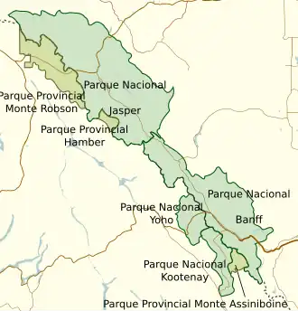 Situación respecto a los demás parques.