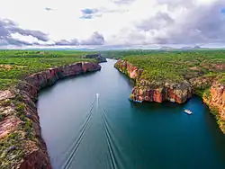 Cañones en el río São Francisco, en la ciudad de Canindé de São Francisco, Sergipe.