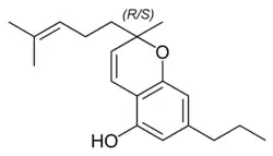 Chemical structure of cannabichromevarine.