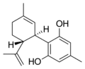 Chemical structure of cannabidiorcol.