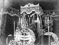 Capilla ardiente de Pedro II de Brasil.