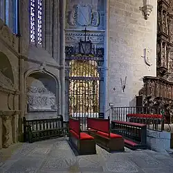Capilla de San Miguel, en la cabecera de la nave del evangelio.