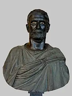 Busto de bronce de Lucio Junio Bruto, el Bruto Capitolino (finales del siglo IV a.C. a principios del siglo III a.C.)