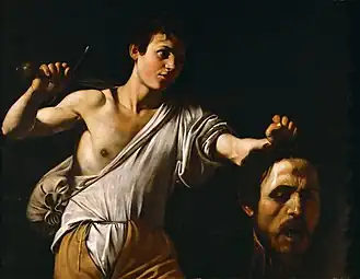 Caravaggio, David con la testa de Goliat, 1606-7. Kunsthistorisches Museum, Viena
