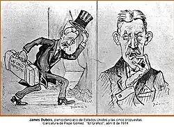 Caricatura sobre el Tratado Urrutia-Thomson