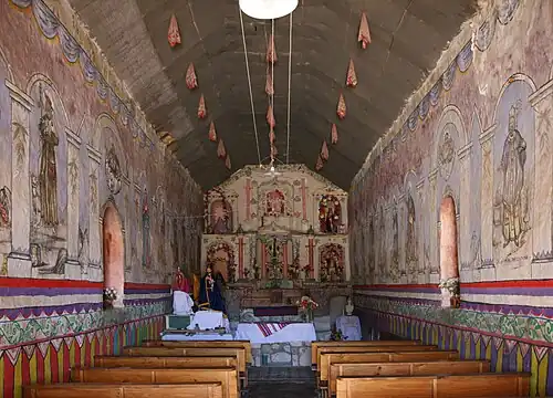 Interior de la iglesia.