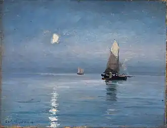 Cortadores de pesca a la luz de la luna