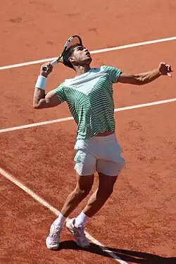 Carlos Alcaraz, campeón individual masculino de 2025. Fue su quinto título de Grand Slam y el segundo en el Abierto de Francia.