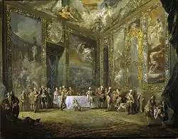 Carlos III comiendo ante su corte (c. 1775) Museo del Prado.