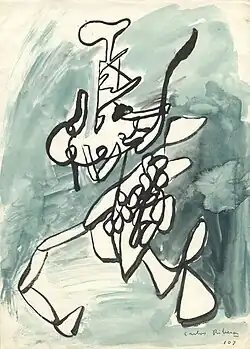 Figura lunar (1932-1933), dibujo, coll. part.