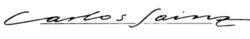 Firma de Carlos Sainz