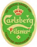 Etiqueta de Carlsberg original de 1904