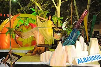 Carro alegórico que representó a Albardón, año 2009.