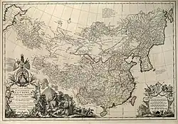 1734 mapa de China