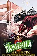 Cartel de San Fermín 1955, realizado junto a Muñoz Sola