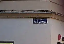 Cartel de la calle de Martín de Vargas