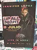 Cartel del concierto de Jennifer Lopez en el parque