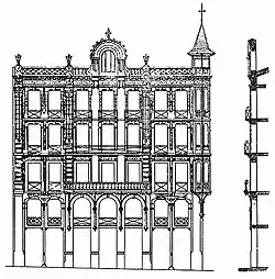 Fachada a calle La Paz.