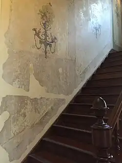 detalles de la escalera de madera