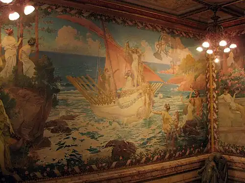 La llegada triunfal de Venus, Perpiñán, gran escalera del Hôtel Pams .