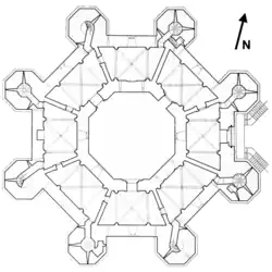 El plano octagonal del Castel del Monte.