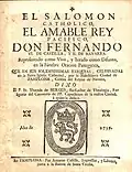 Sermón fúnebre de las exequias de "Don Fernando VI de Castilla y II de Navarra" editado por el Ayuntamiento de Pamplona (1759)