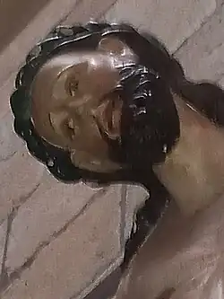 Detalle de la cabeza del Cristo