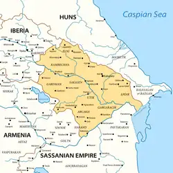 Albania caucásica en los siglos V y VI d. C.