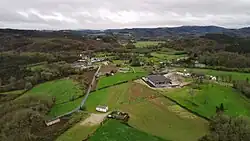 Vista de Cellán a vista de drone.