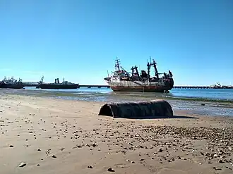 Cementerio de barcos en Puerto Madryn