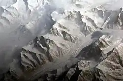 Foto desde el espacio de las Tian centrales.